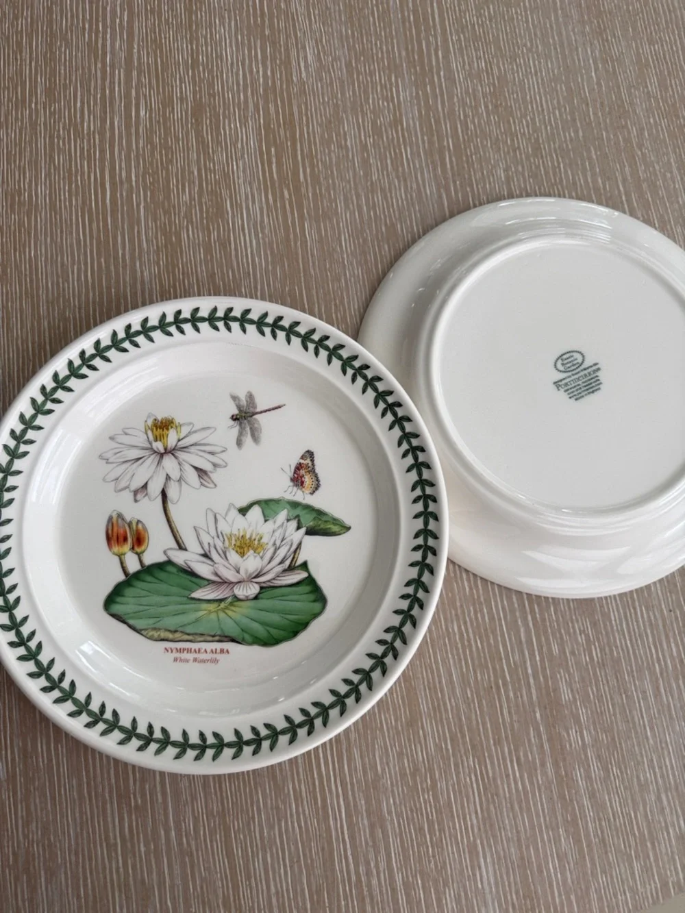 Botanic Garden Exotic Botanic Garden 10.5” Plate with White Water Lily Motif 2pc - Picture 11 of 12